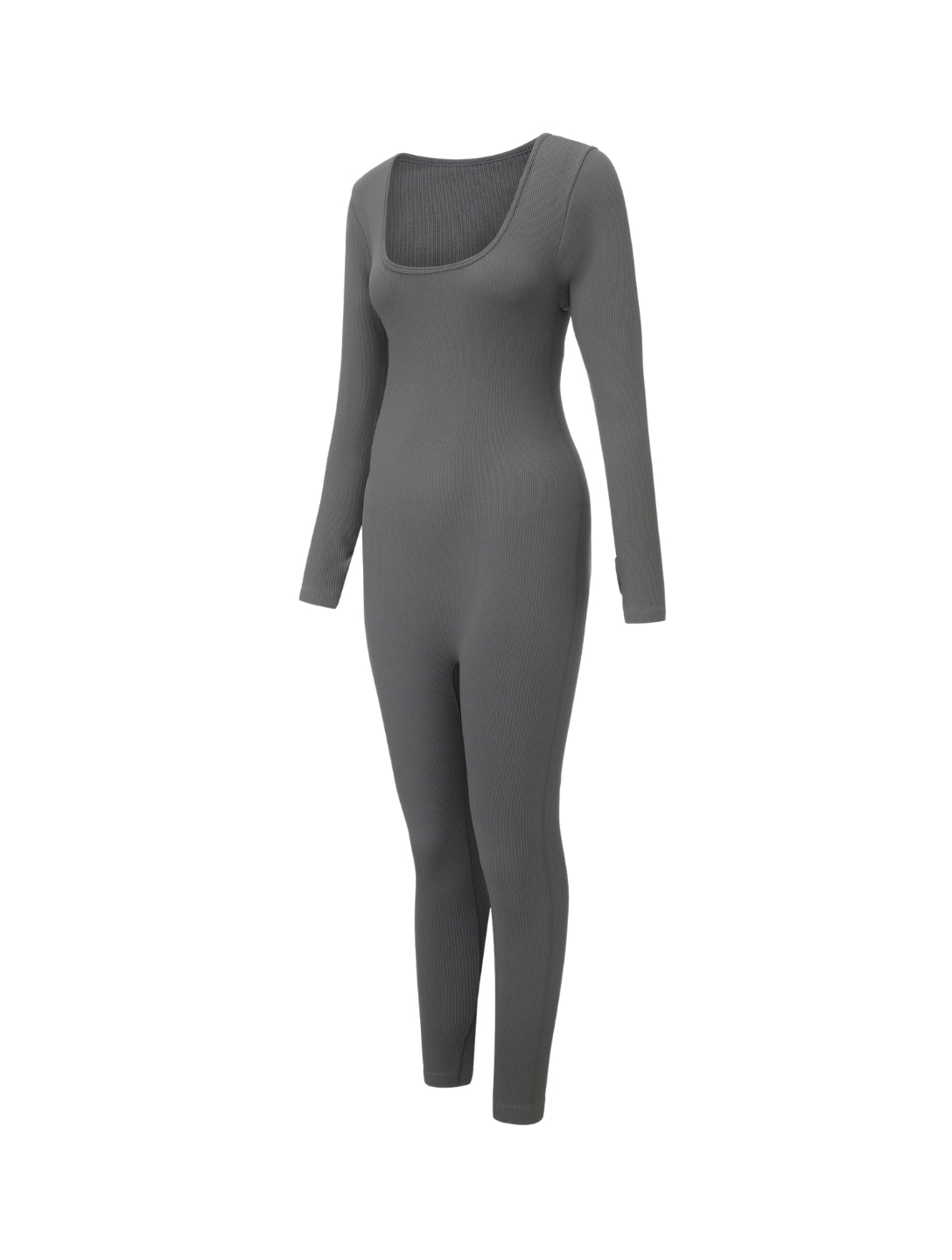 Ribbed Square Neck Jumpsuit