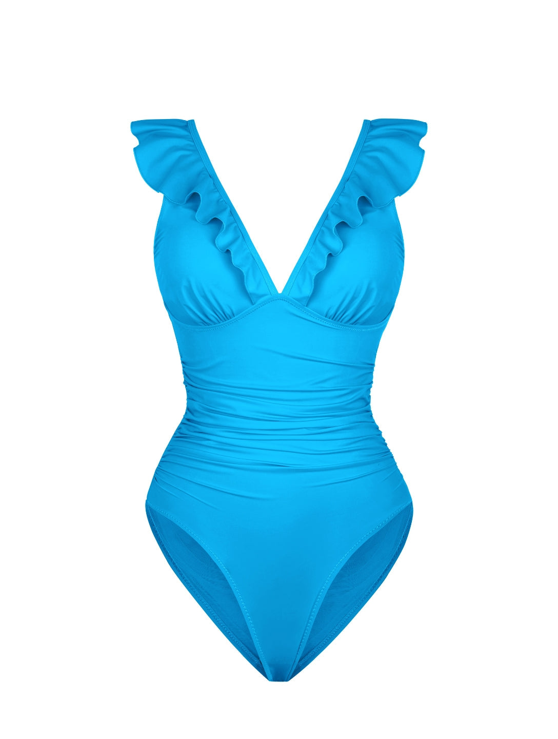 Shapewear Ruffle V-Neck Swimsuit