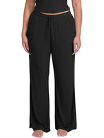 Wide Leg Ribbed Lounge Pants