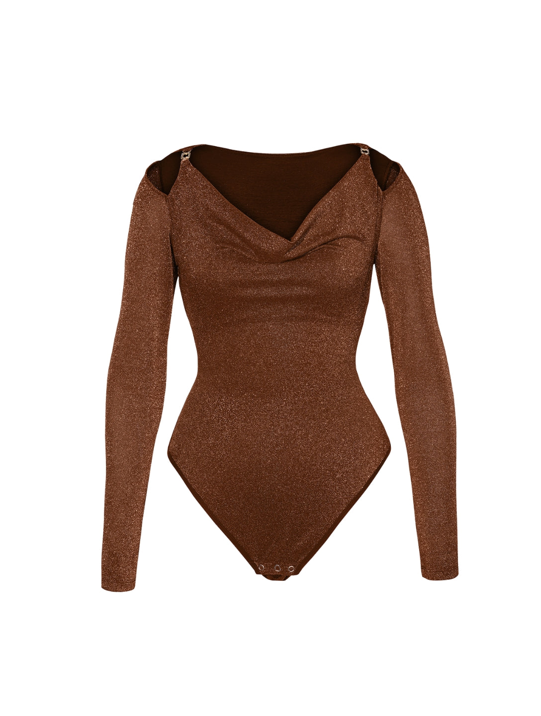 Glitter Long Sleeve Thong Bodysuit