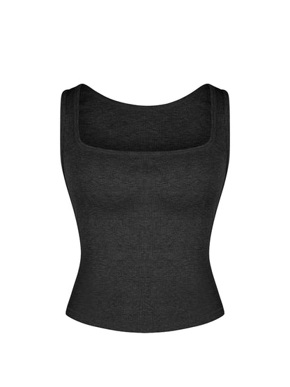 Square Neck Ribbed Tank