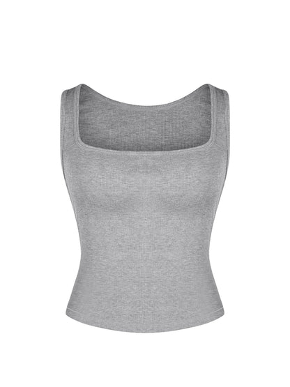 Square Neck Ribbed Tank