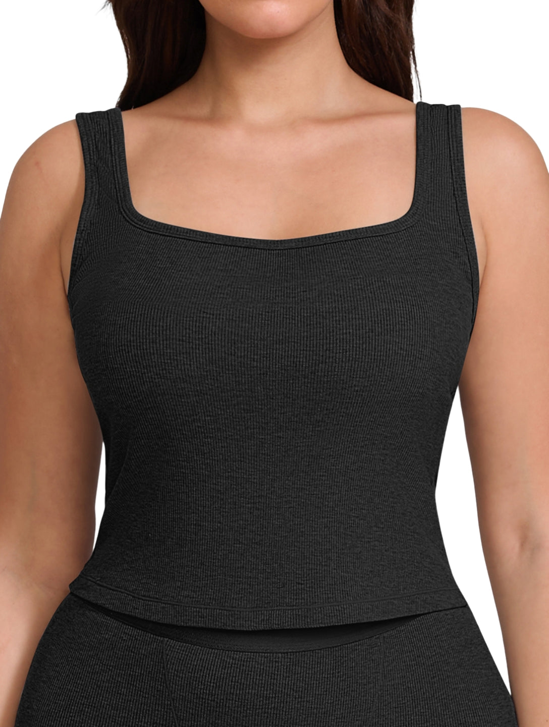 Square Neck Ribbed Tank