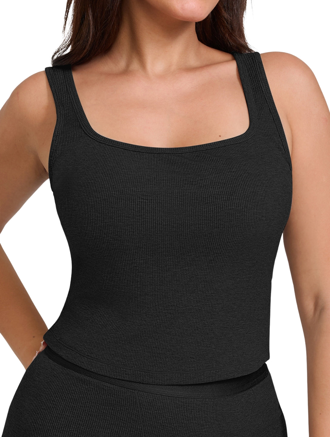 Square Neck Ribbed Tank