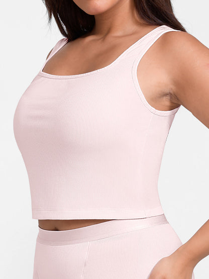 Square Neck Ribbed Tank