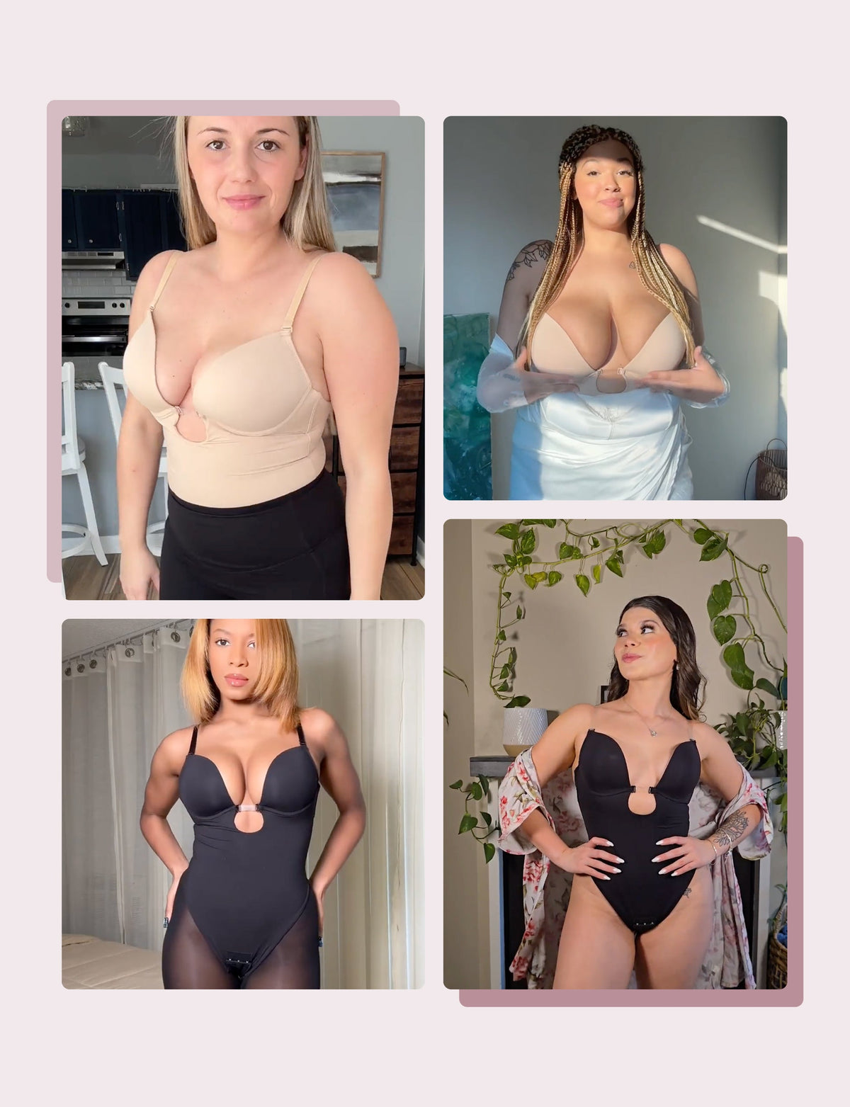 Plunge Shapewear Thong Bodysuit