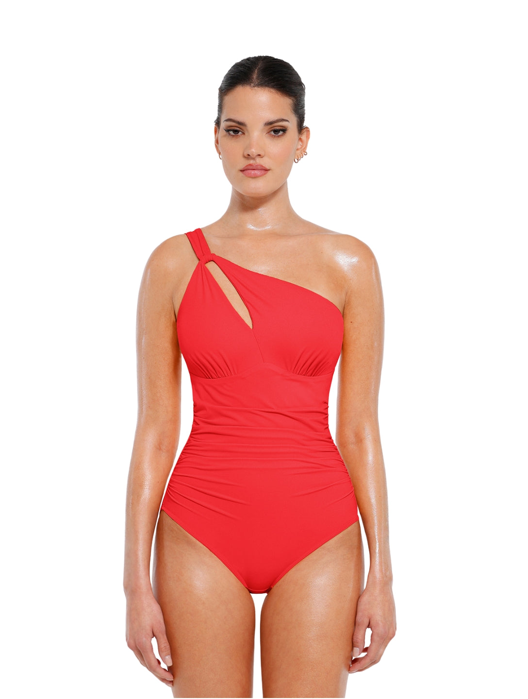 Cut-Out One-Shoulder Shapewear Swimsuit