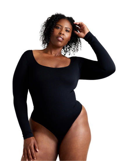 Long Sleeve Thong Bodysuit