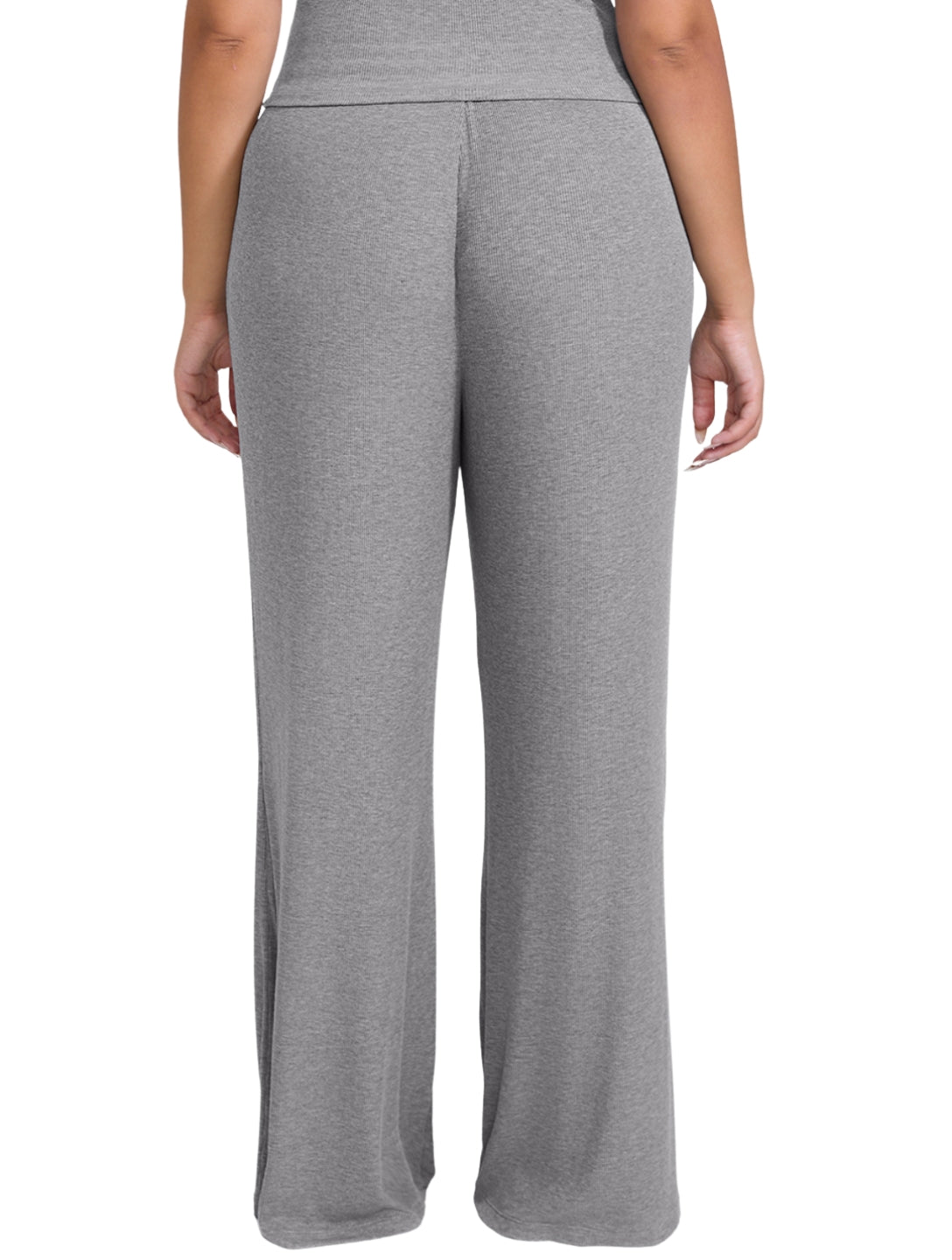 Wide Leg Ribbed Lounge Pants