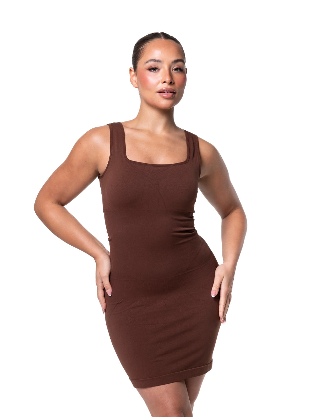 Square Neck Seamless Shapewear Mini Dress